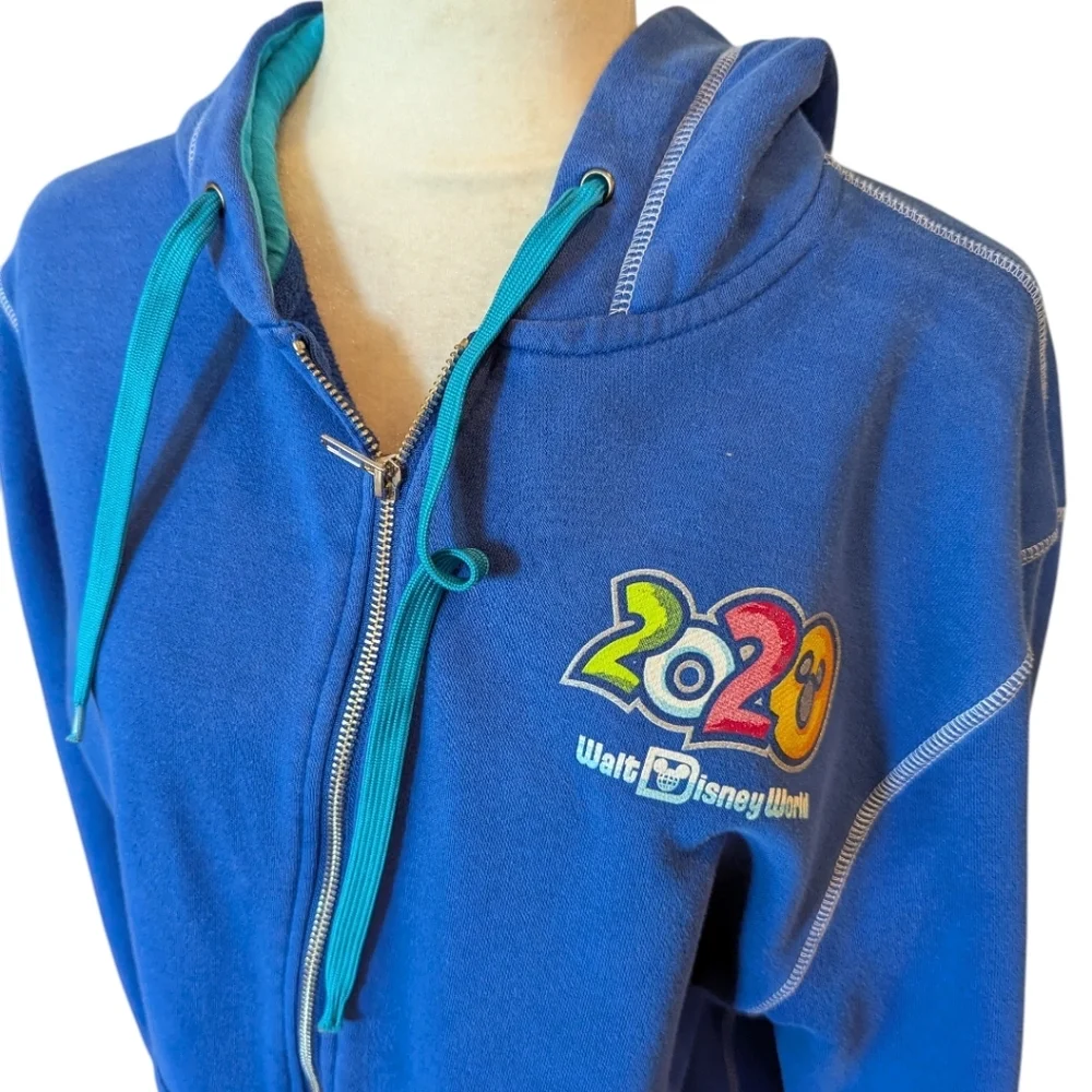Walt Disney World Parks 2020 Zip Hoodie Sweatshirt Travel Vacation Sz M - Picture 4 of 10
